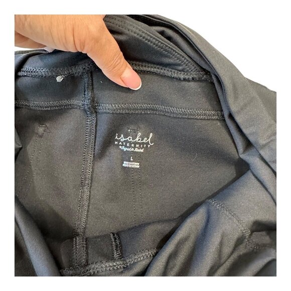 Isabel Maternity SZ Large Black Over Belly Panel Skinny Jeans Stretch - Picture 7 of 14